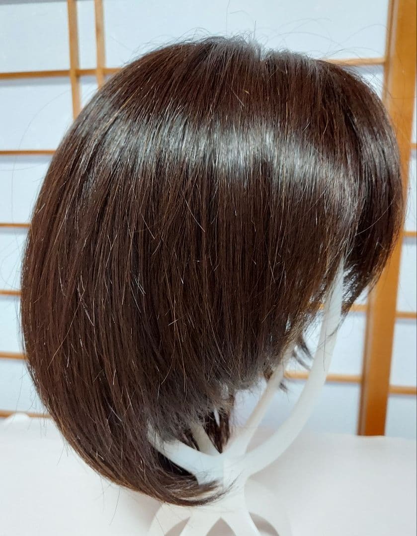 リネアストリア　天使のマニッシュショート　人毛mix　ダークブラウン