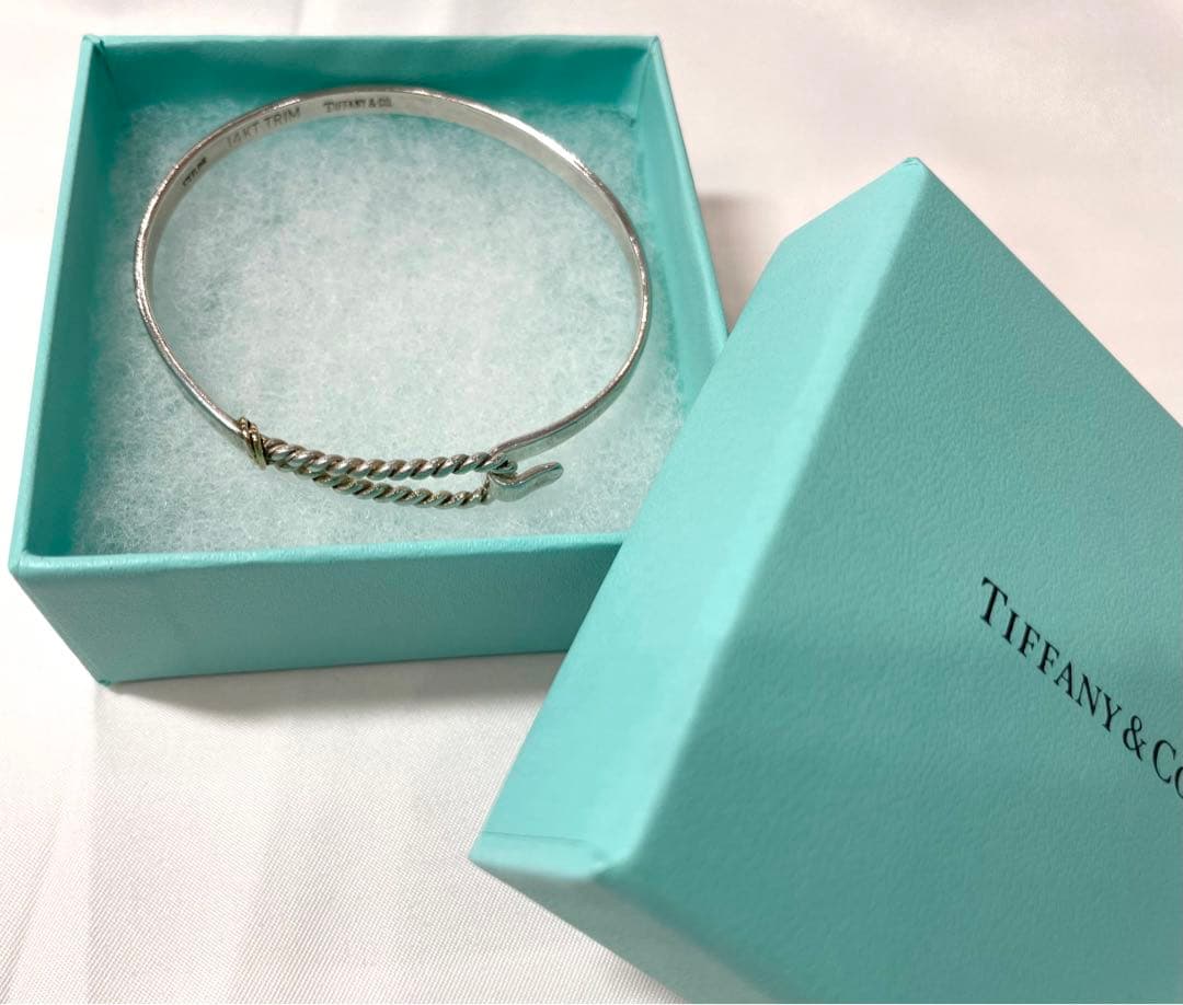 レア　TIFFANY&Co. ティファニー ツイストロープ　フックコンビバングル