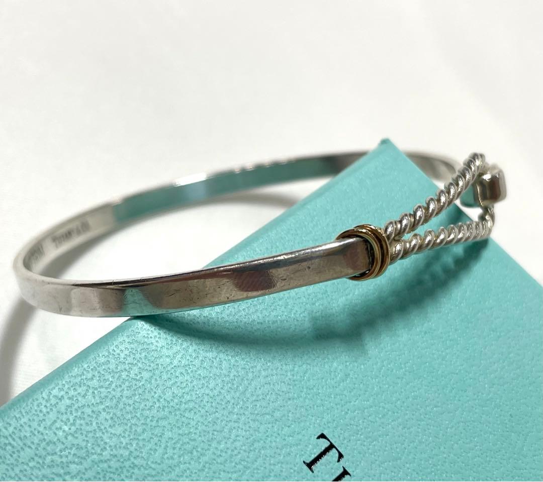レア　TIFFANY&Co. ティファニー ツイストロープ　フックコンビバングル