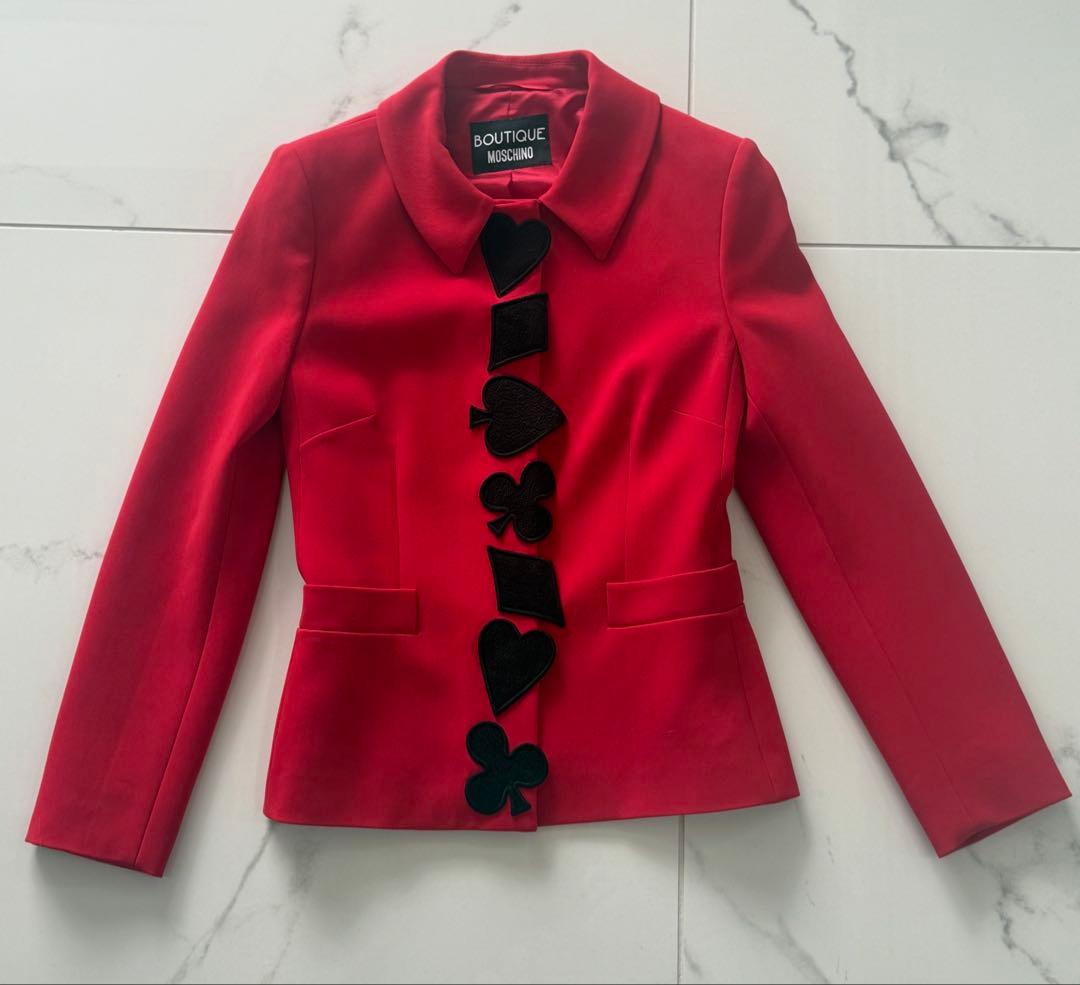 BOUTIQUE MOSCHINO 赤 テーラードジャケット