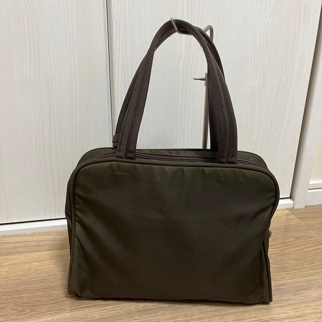 【本物鑑定済】プラダトートバック　テスートスポーツロゴトート　カーキ　B8495