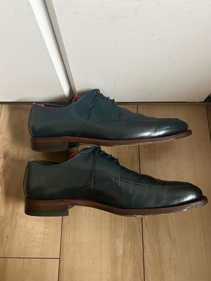 【美品】SCOTCHGRAIN スコッチグレイン ネイビー Uチップ 25.5