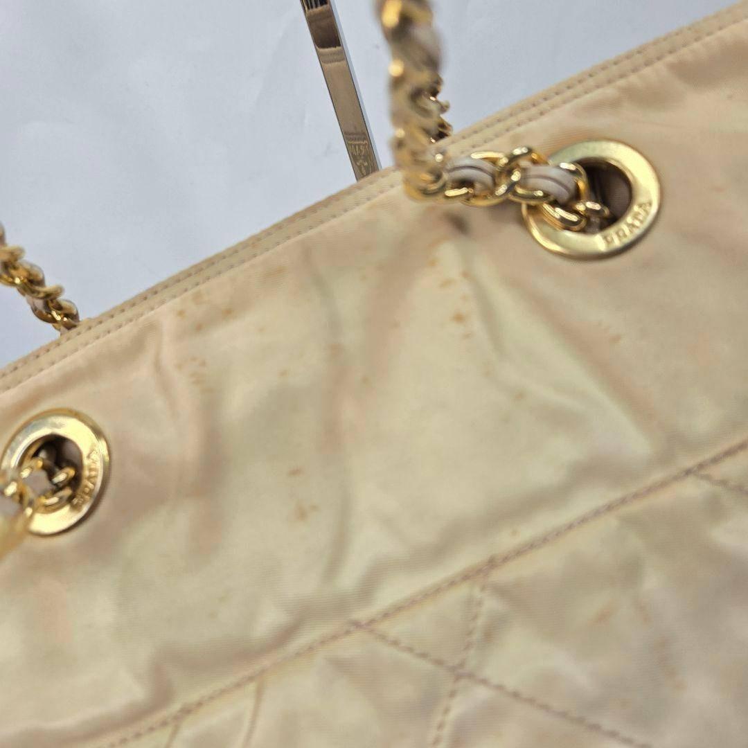 PRADA ダブルチェーンショルダーバッグ キルティング ナイロン