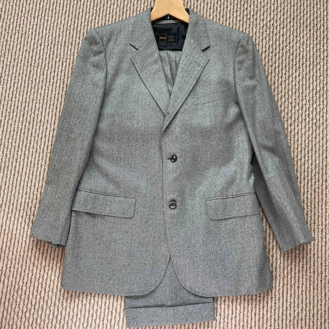 Kent メンズ　スーツ　スリーピース　セット　ウール100% ヘリンボーン