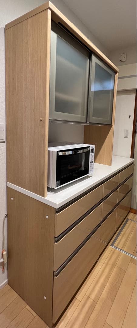 美品　ニトリ　食器棚　カウンター付き　高さ190cm幅100cm