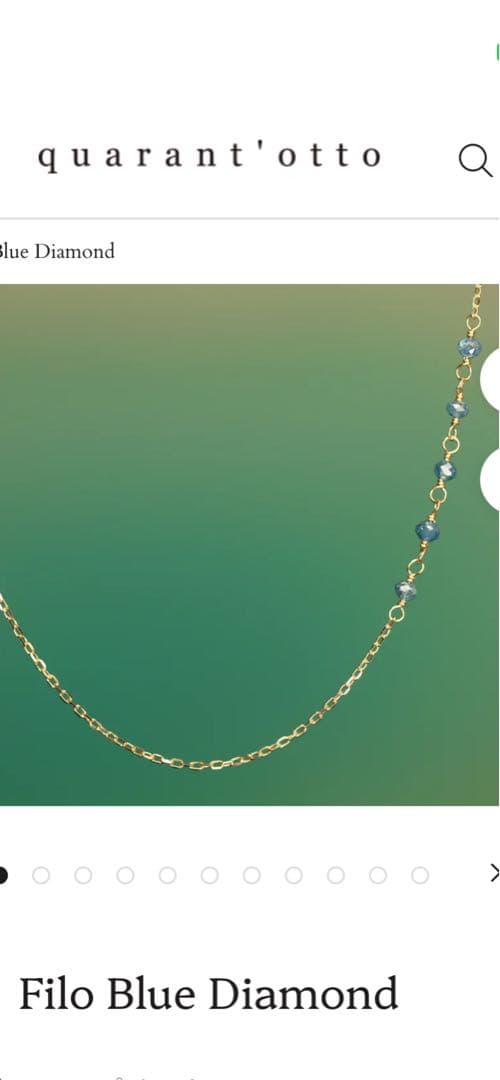 クアラントット☆タツノオトシゴチャーム・ブルーダイヤモンドネックレスK18YG☺︎