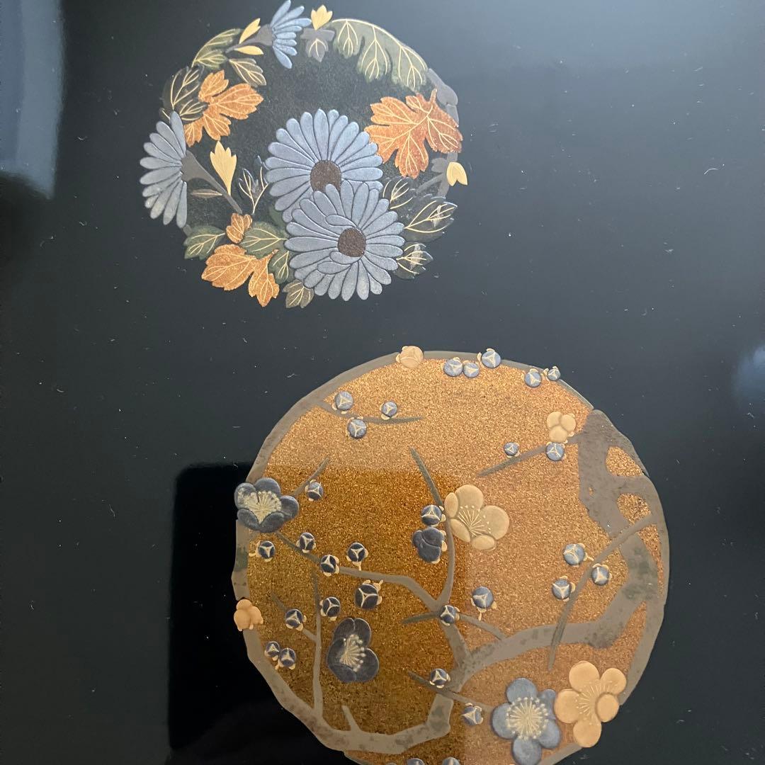 砺波宗斎造 蒔絵進物盆 共箱