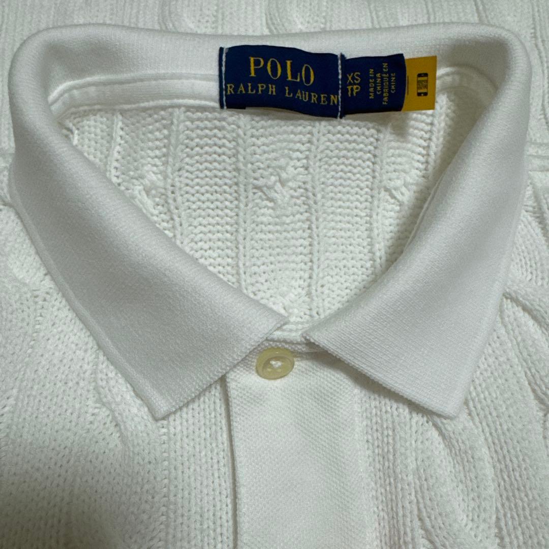POLO ラルフローレン ケーブルニットコットンカーディガン ポロシャツ ポニー