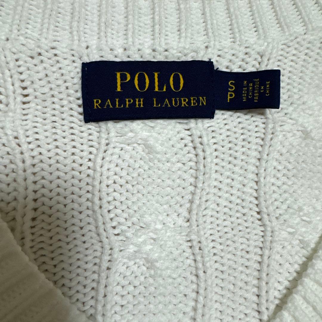 POLO ラルフローレン ケーブルニットコットンカーディガン ポロシャツ ポニー
