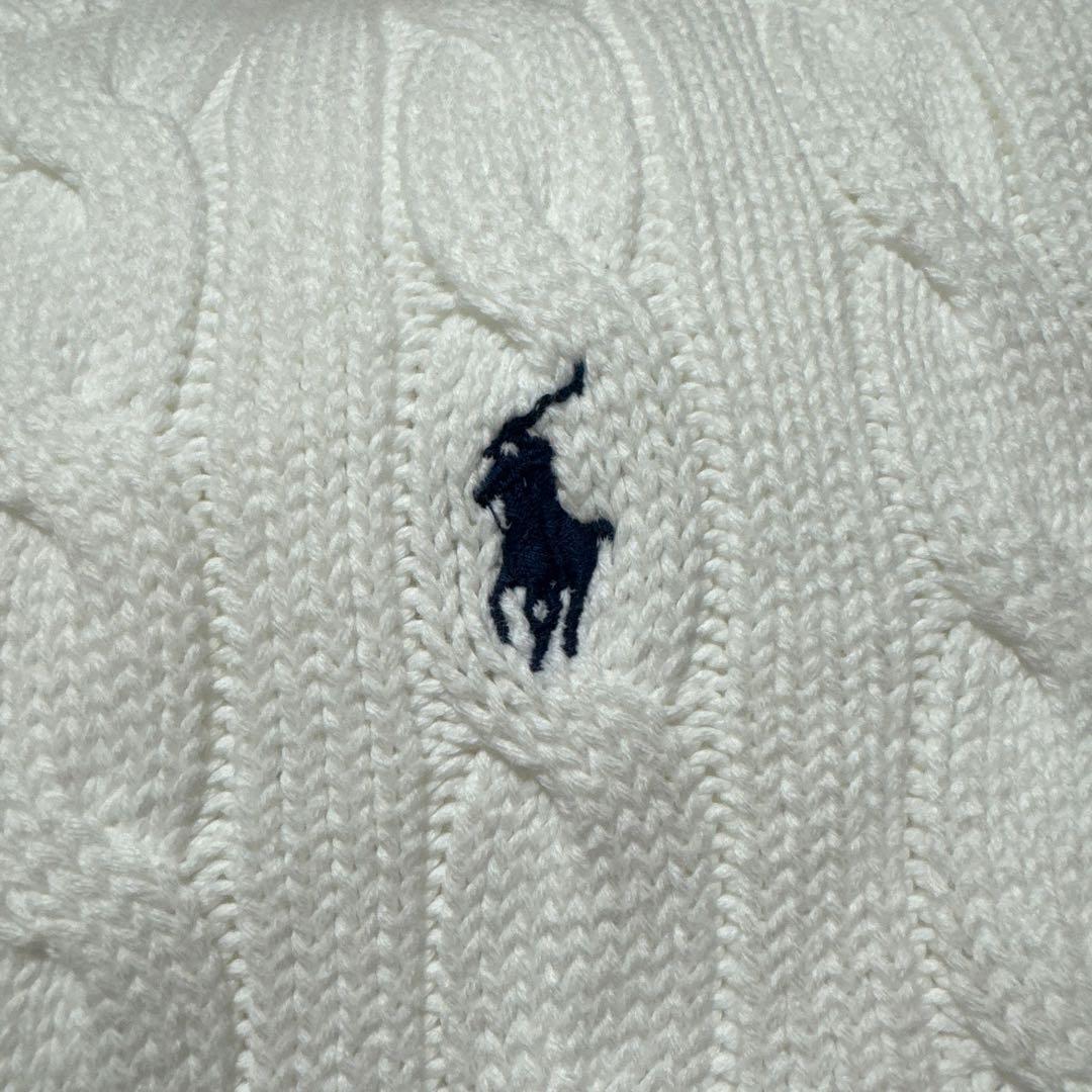 POLO ラルフローレン ケーブルニットコットンカーディガン ポロシャツ ポニー