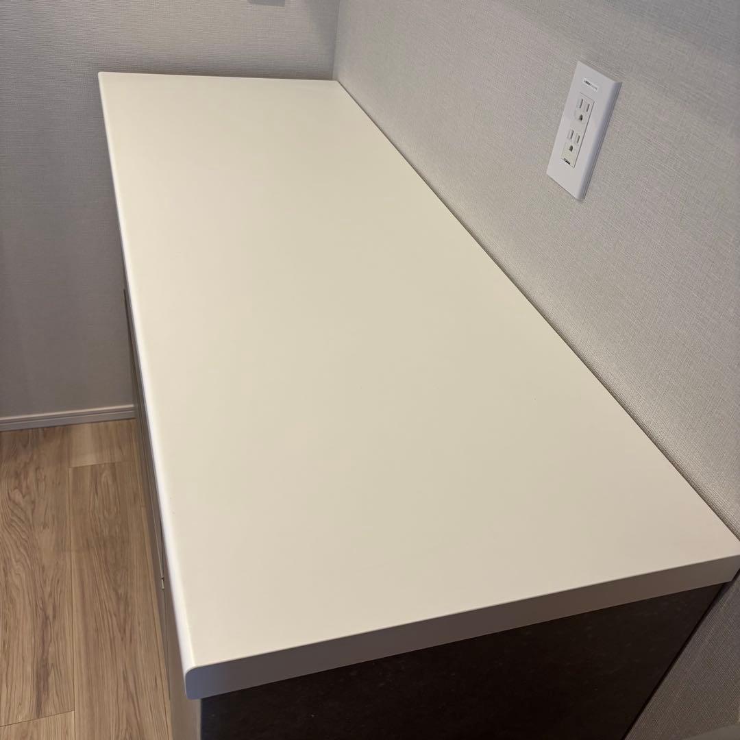 【極美品】ストーン調 カップボード 120cm セラミック天板