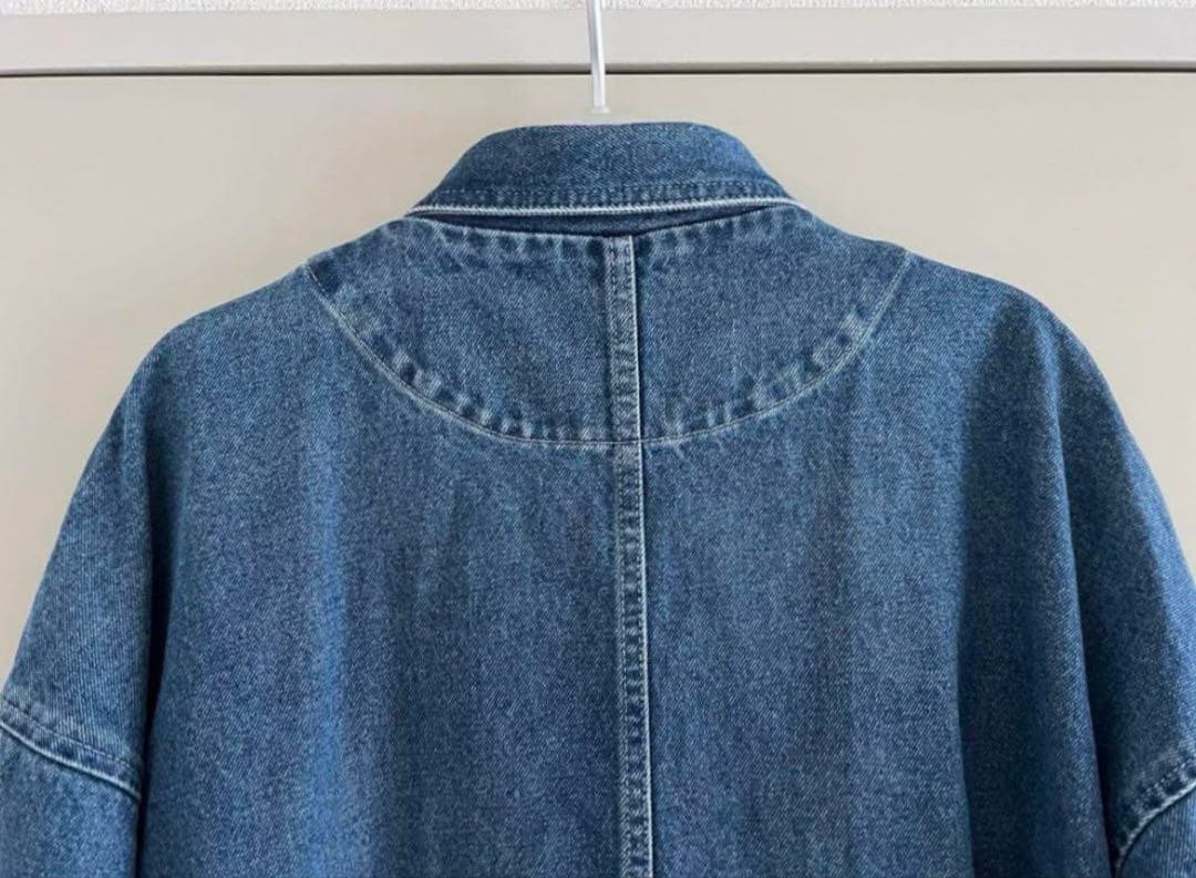 “ハーベスティ”デニムカバーオール・ユニセックス・ユーズド加工・サイズ1