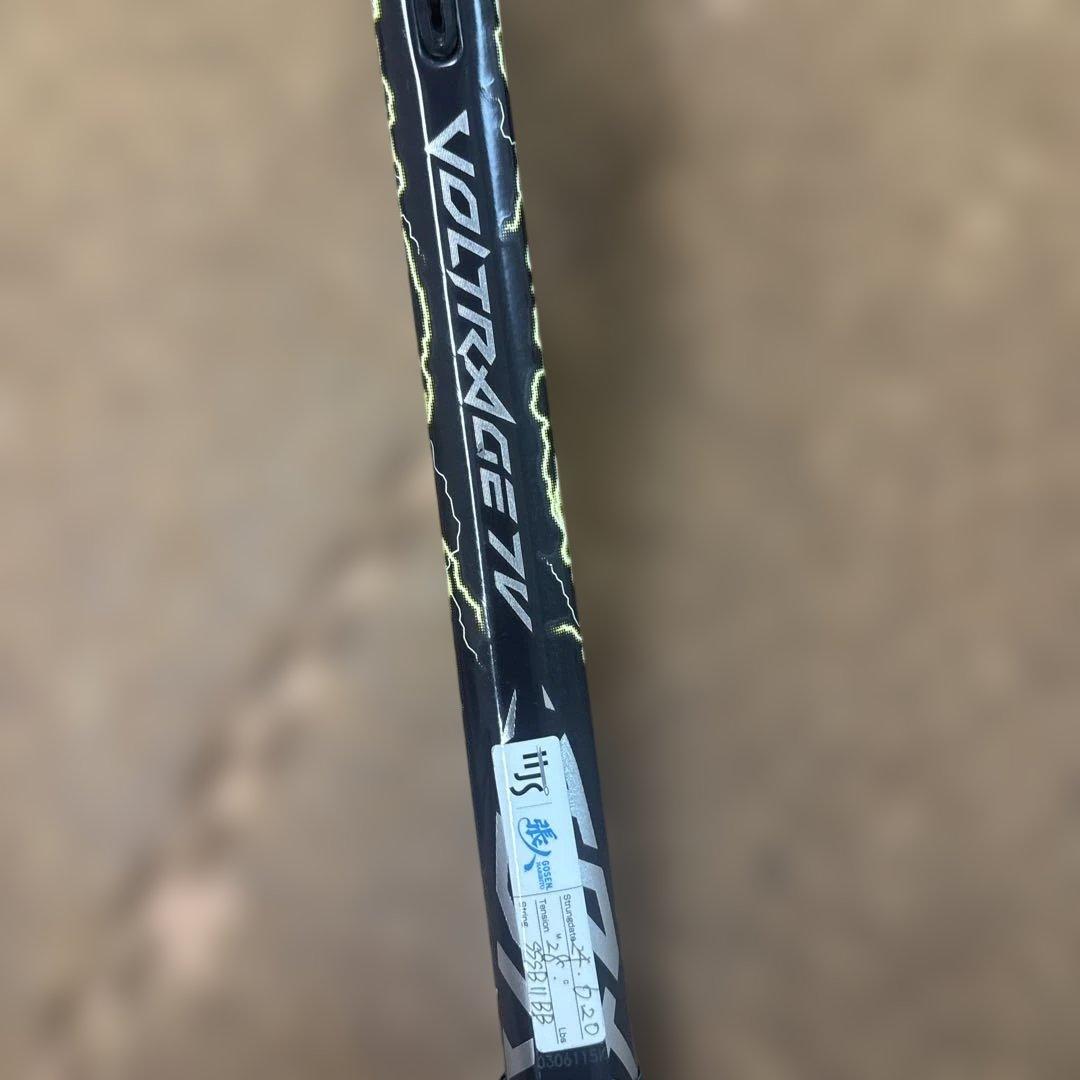 中古ボルトレイジ7VテニスラケットUL1ガットハイジャパ激レアステッカー28