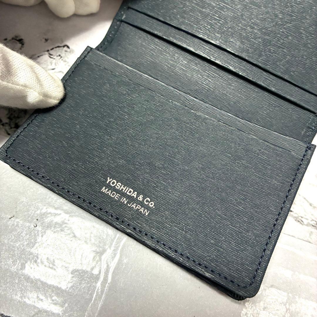 ほぼ未使用 PORTER 名刺入れ カレント カードケース 吉田カバン ネイビー