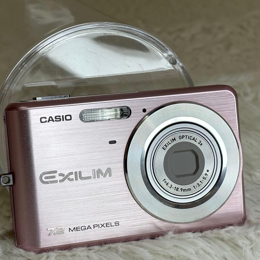 美品　CASIO カメラ　エクシリムEX-Z77 充電器　箱　ピンク コンデジ