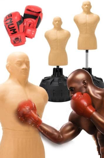 人型 サンドバッグ 自立型 高さ調節可 ボクシンググローブ付属 パンチング