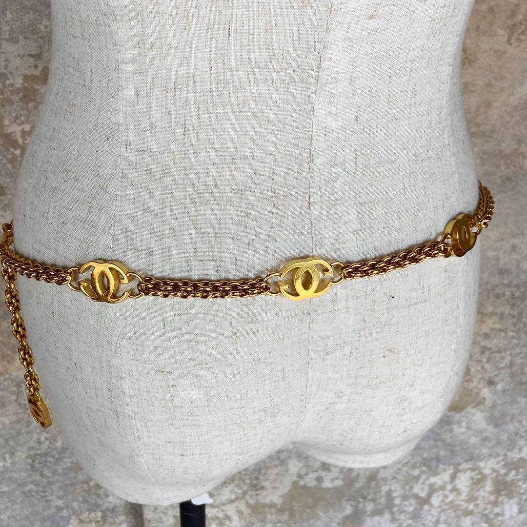 【極美品】グッチ GG金具 チェーン ベルト ゴールド ビンテージ