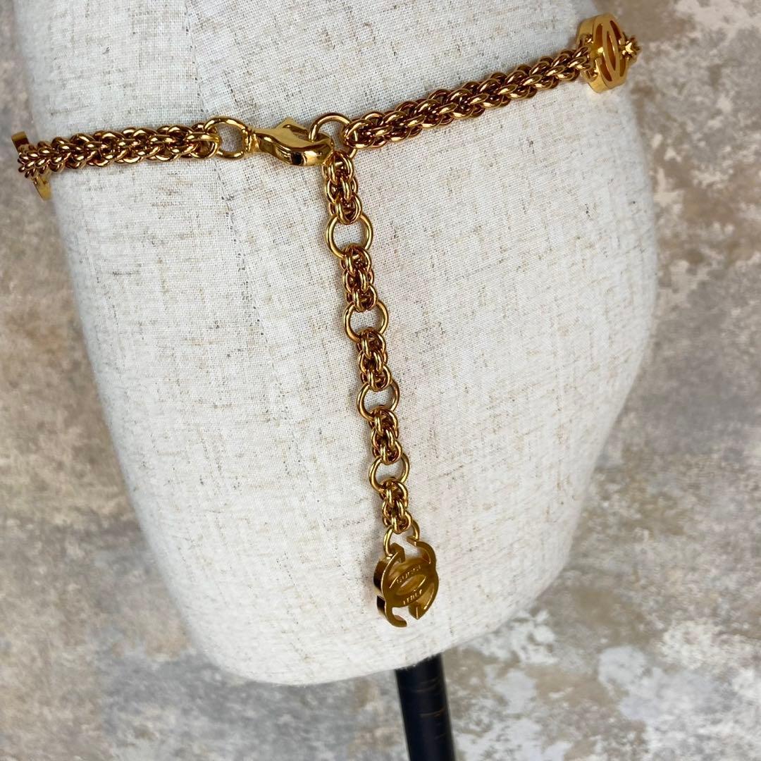 【極美品】グッチ GG金具 チェーン ベルト ゴールド ビンテージ