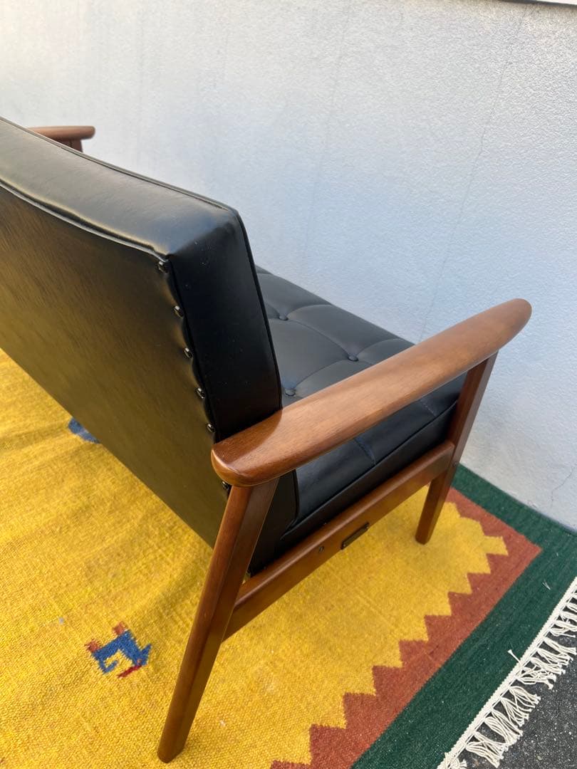 ( ◠‿◠ )　カリモク60　Kチェア2シーター　スタンダードブラック