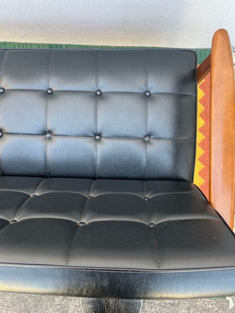 ( ◠‿◠ )　カリモク60　Kチェア2シーター　スタンダードブラック