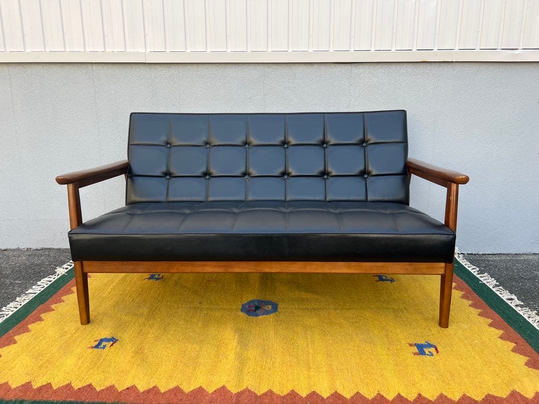 ( ◠‿◠ )　カリモク60　Kチェア2シーター　スタンダードブラック