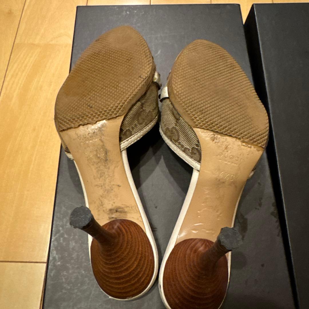 Gucci バンブー装飾 ハイヒールミュール　サイズ34.5