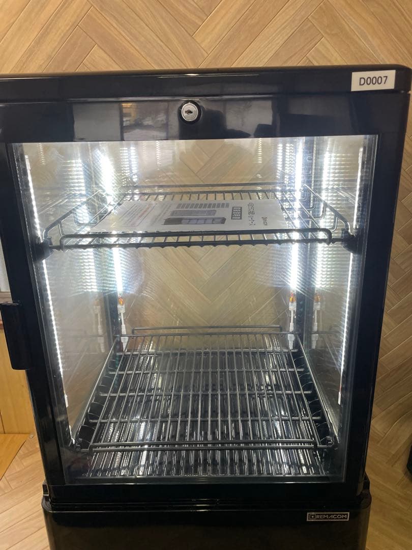 レマコム　4面ガラス冷蔵ショーケース R4G-63SLB 鍵欠