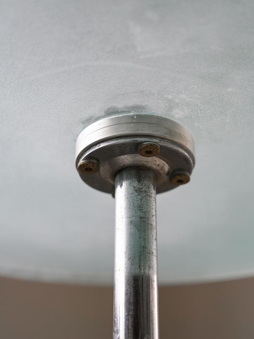 ヴィンテージ アイアン 昇降式ガラステーブル　ミッドセンチュリー モダン