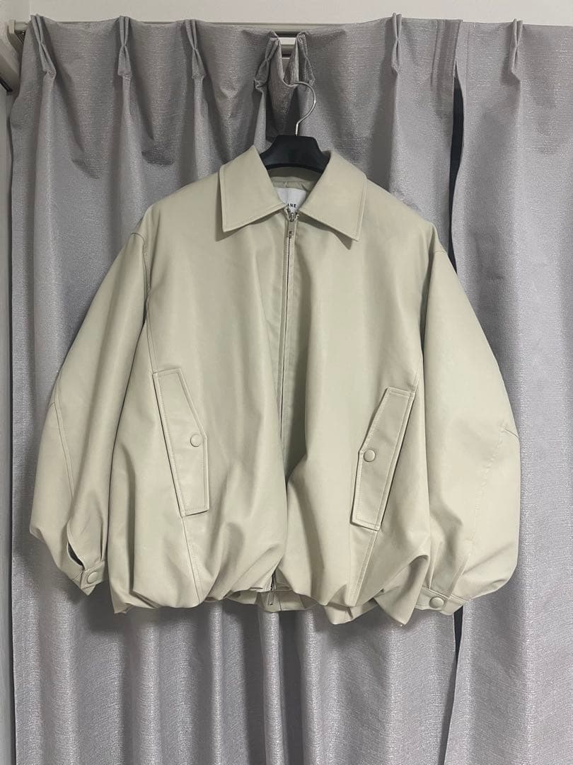 CLANE クラネ　FAKE LEATHER BALLOON JACKET