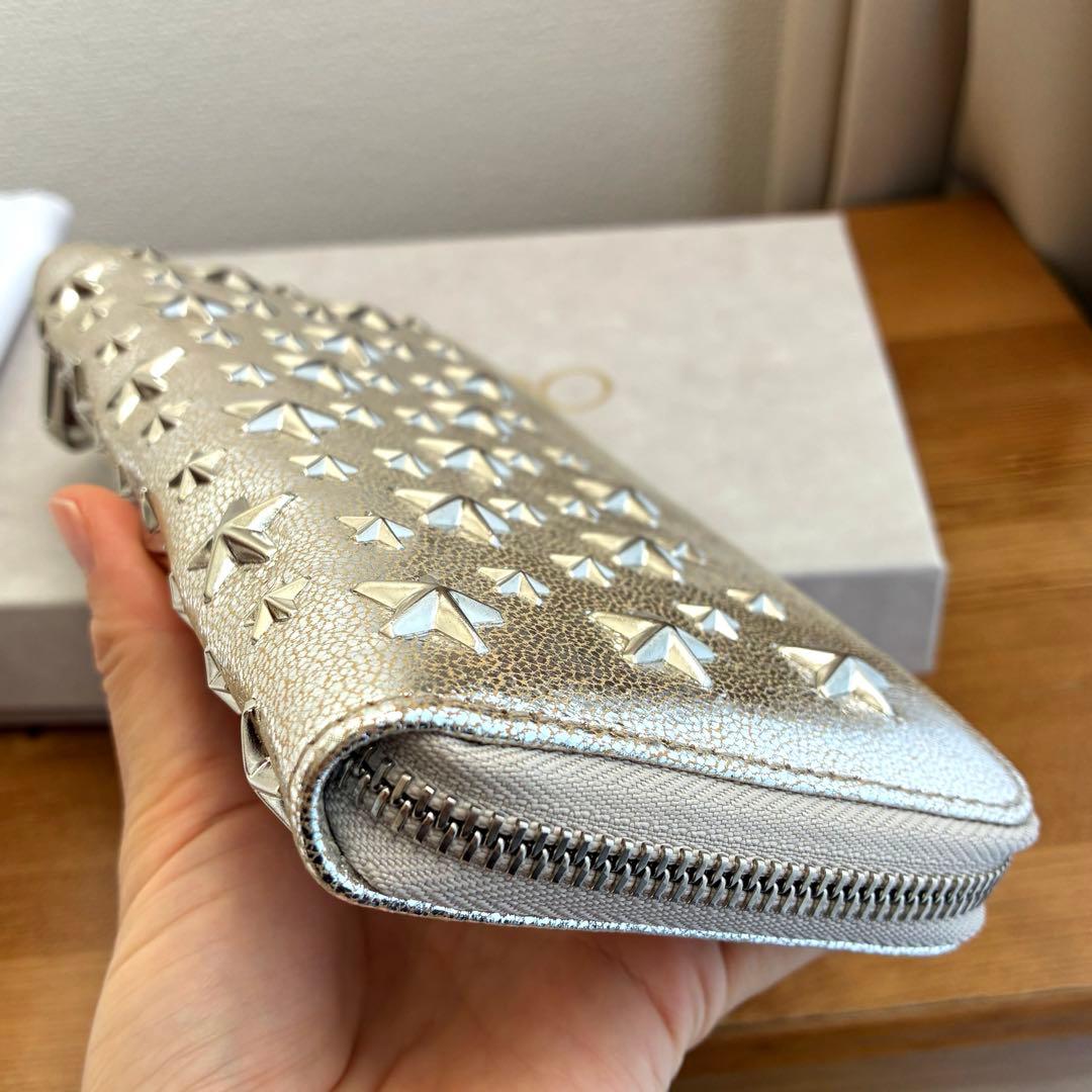 最終価格☆新品未使用 JIMMY CHOO FILIPA シャンパン×シルバー