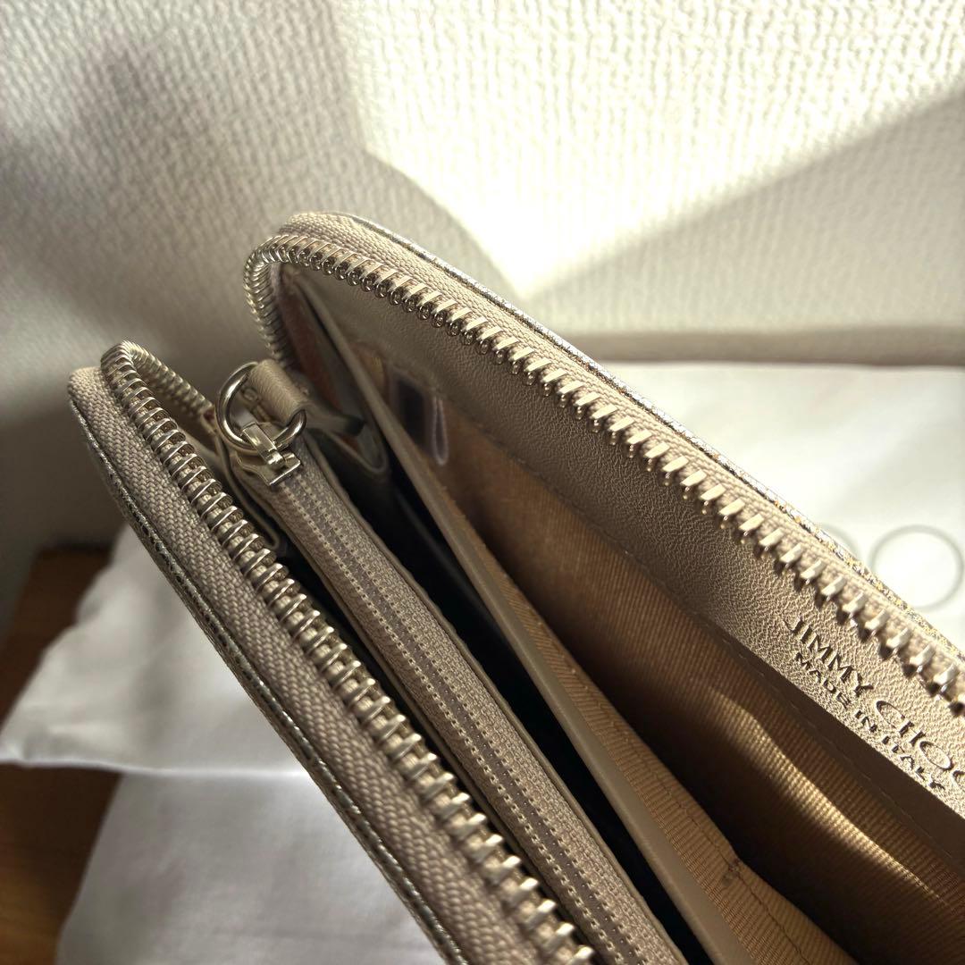 最終価格☆新品未使用 JIMMY CHOO FILIPA シャンパン×シルバー