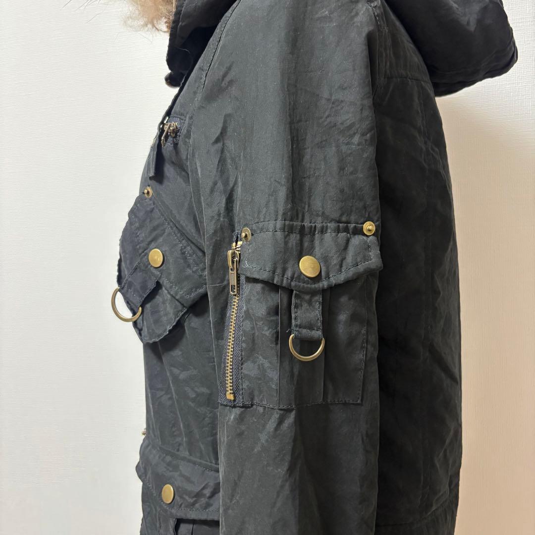 値下げ◎y2k グランジ ファイヤーマン ファーベスト付き モッズコート