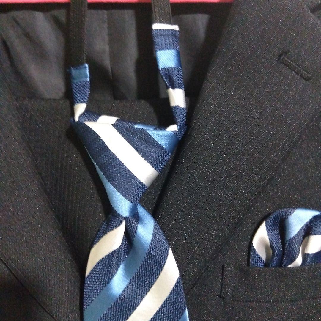 【極美品】ワンダーファクトリー 男の子 スーツ 5点セット 140E 黒 卒服