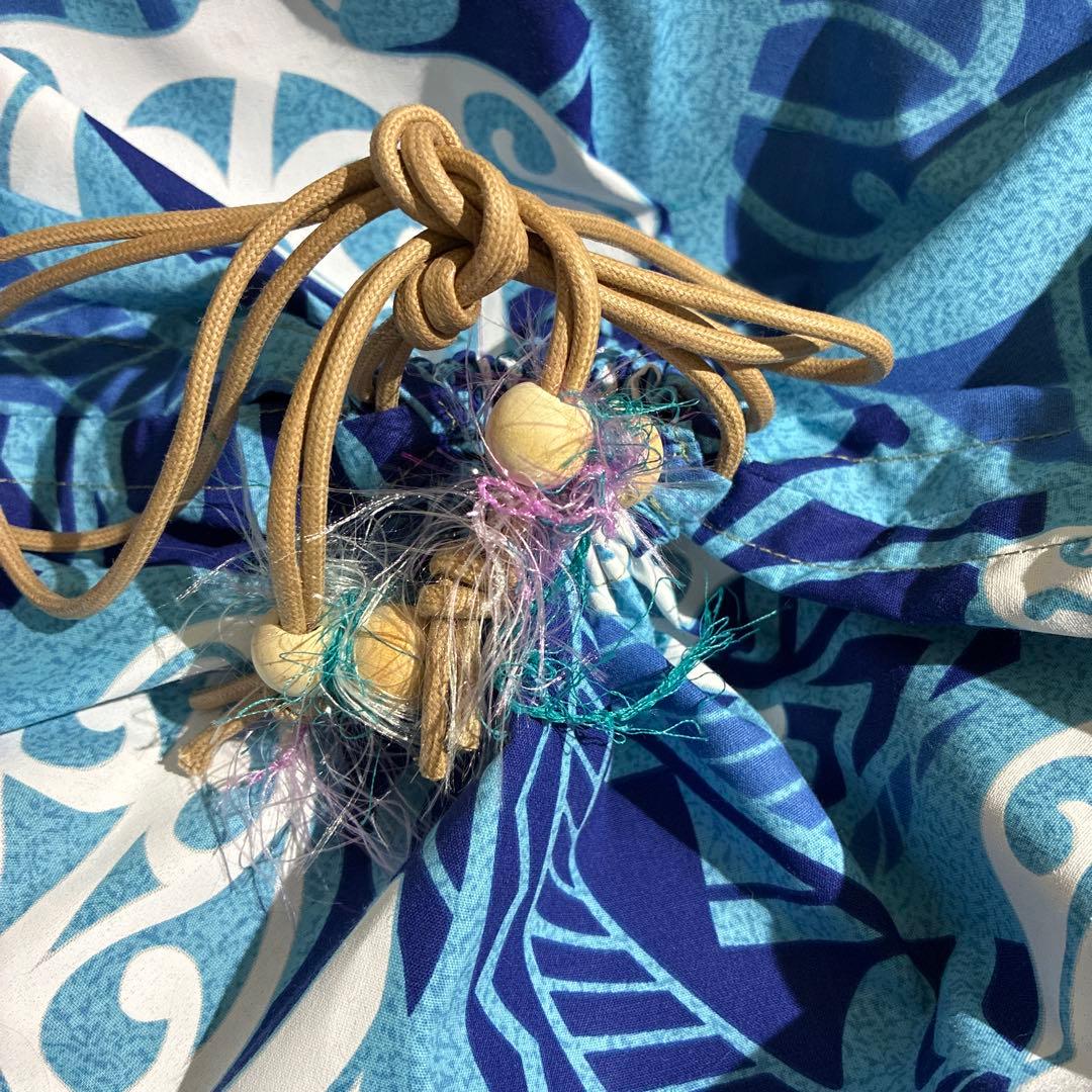 ハワイアン　ミシンキルト　2ウェイバッグ　ホヌ