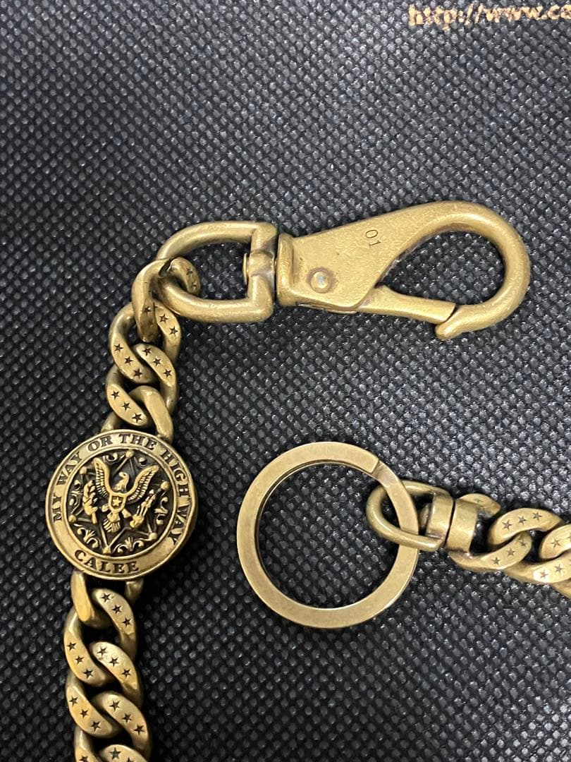 CALEE ウォレットチェーン ブラス
