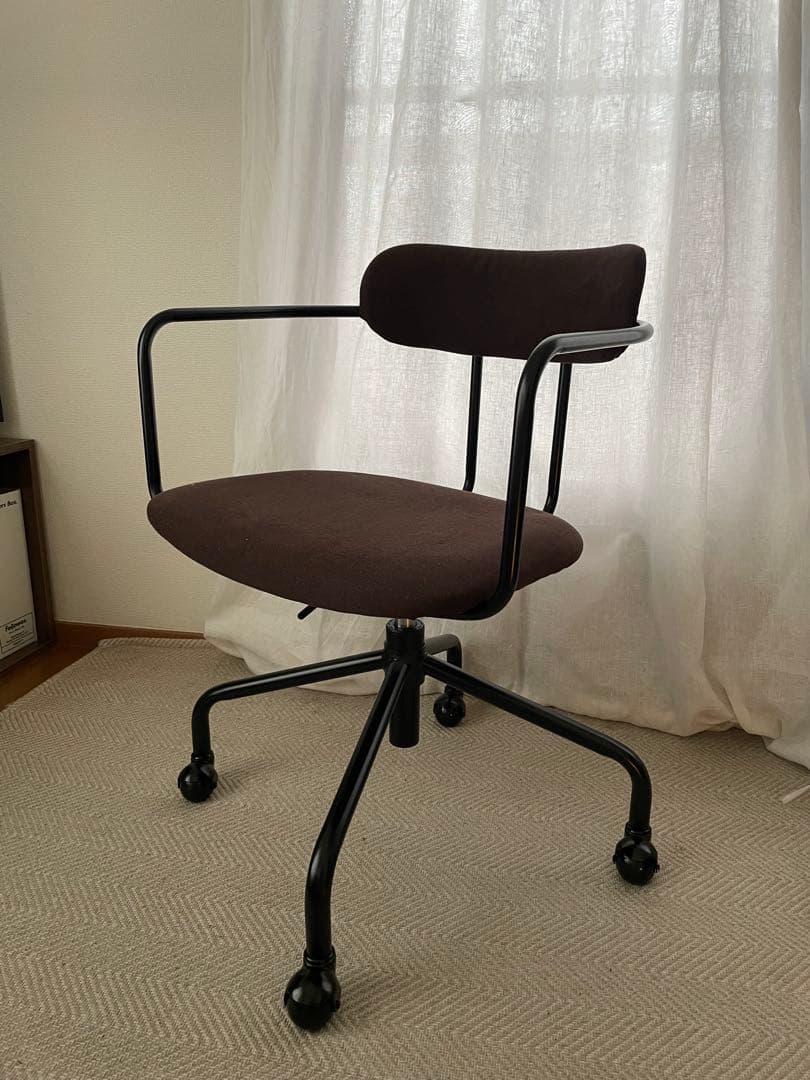 【KANADEMONO】 デスクチェア アーム付き