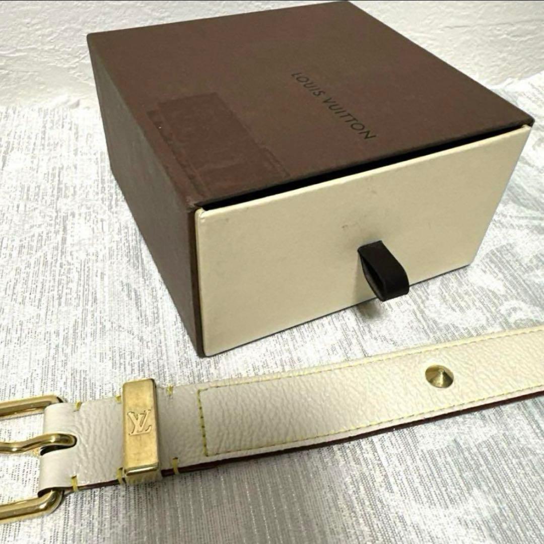 ルイ・ヴィトン サンチュール スハリ スタッズ ベルト ブロン レディース