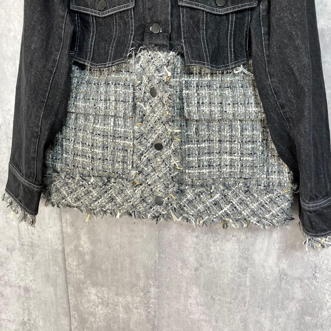 AULA AILA ツイードミックスデニムジャケット 0