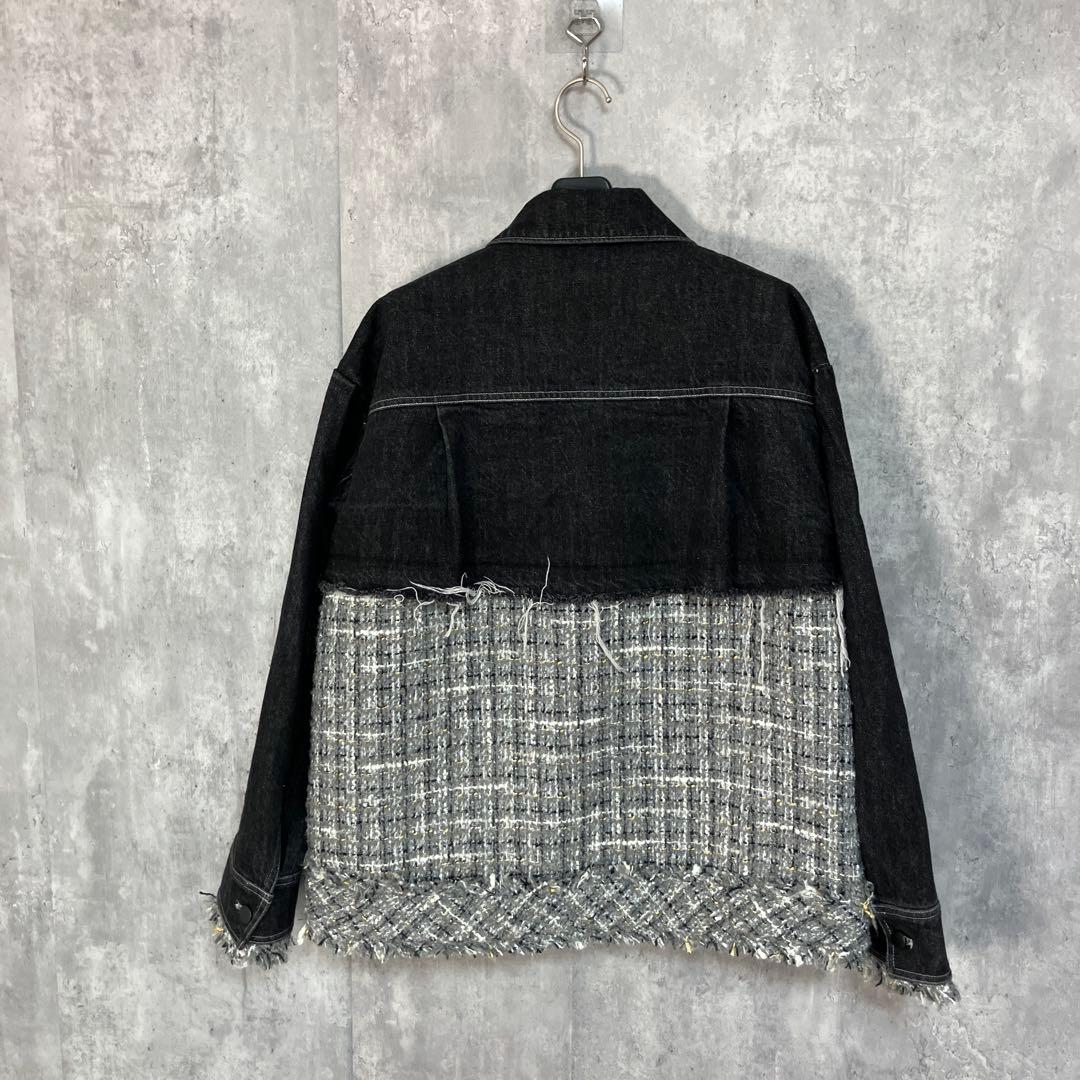 AULA AILA ツイードミックスデニムジャケット 0