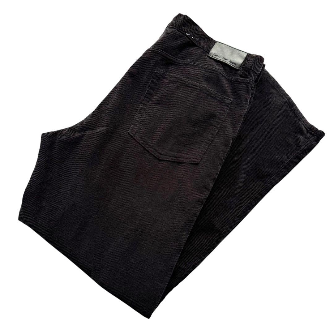 カルバンクラインジーンズ コーデュロイパンツ 黒 ワイドシルエット ビンテージ