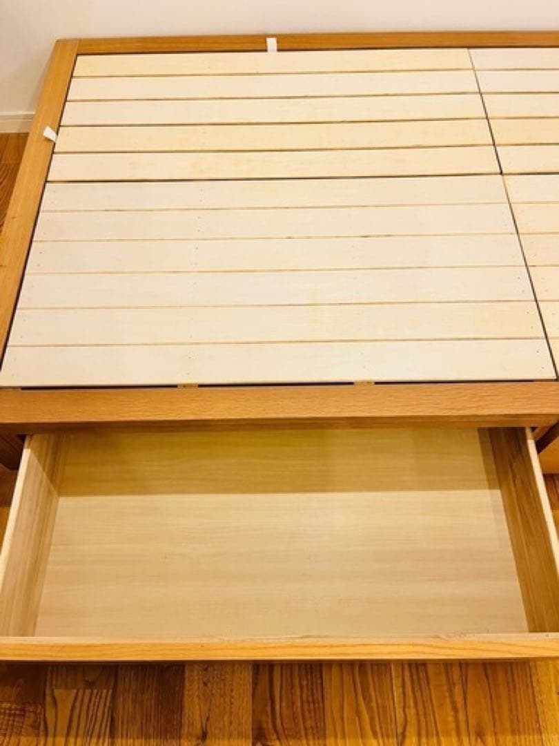 無印良品　収納ベッド　シングル　オーク材　廃盤商品