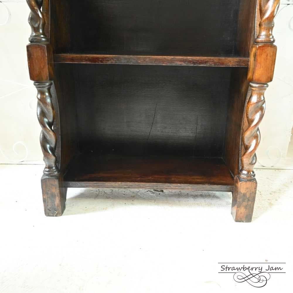 L3705-283 英国アンティーク ブックスタンド 本棚 収納 飾り棚 オーク