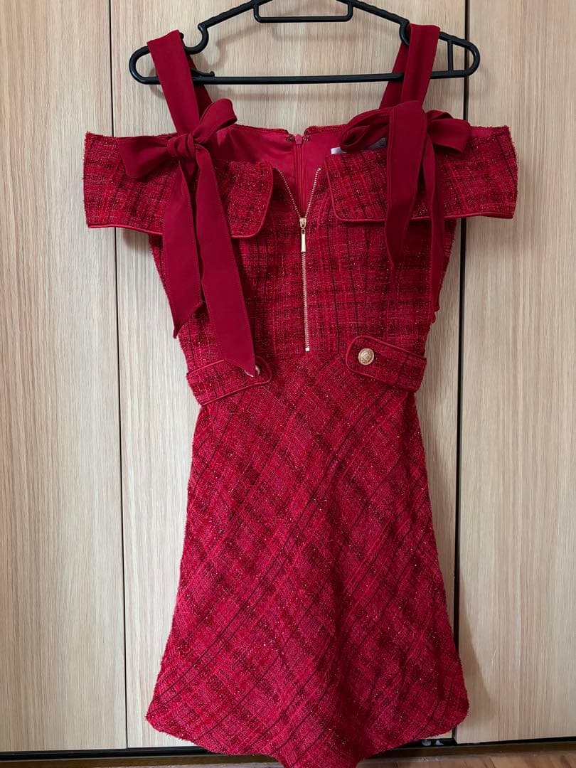 an ♡ キャバドレス ラメツイード Aライン