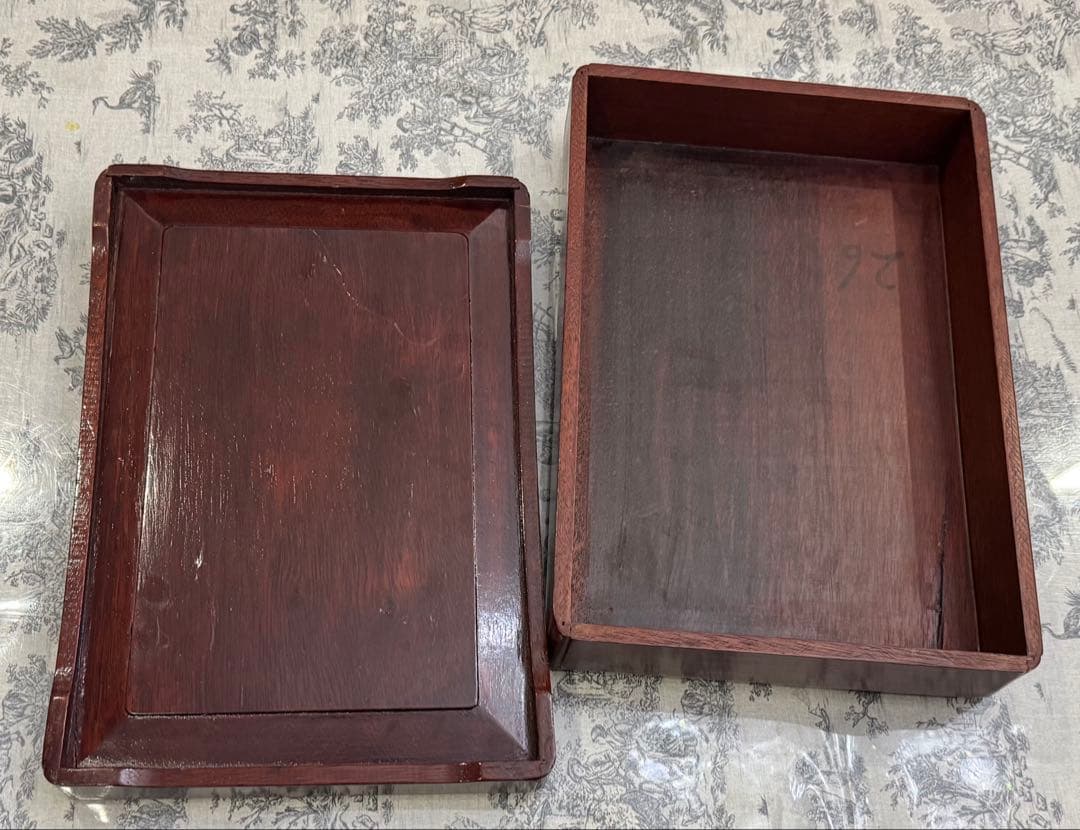 大型硯(木製収納木箱付)