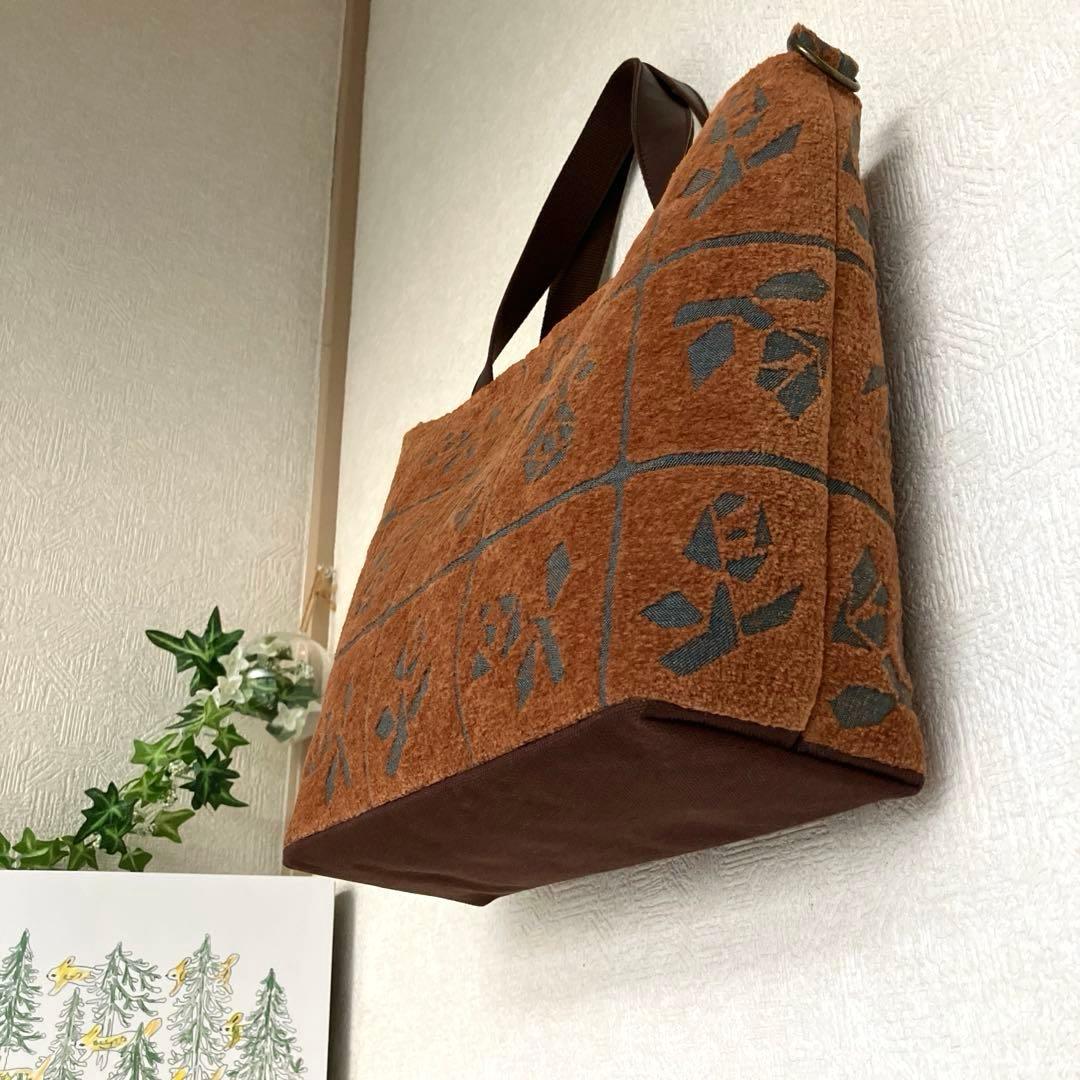 ミナペルホネン Lulu/ large(ブラウン)⚮ 2wayトートバッグ