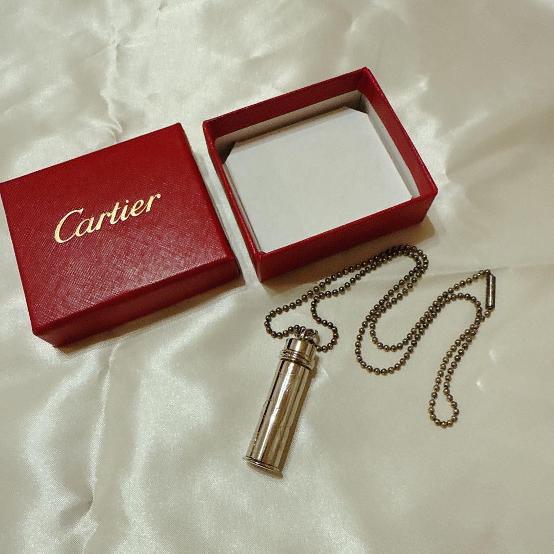 カルティエ ピルケース ネックレス キーホルダー キーリング シルバー ボトル