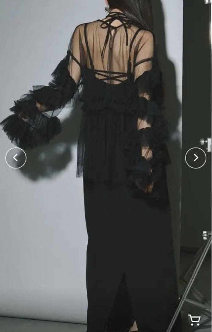 Elegant volume sleeves　セットキャミドレス