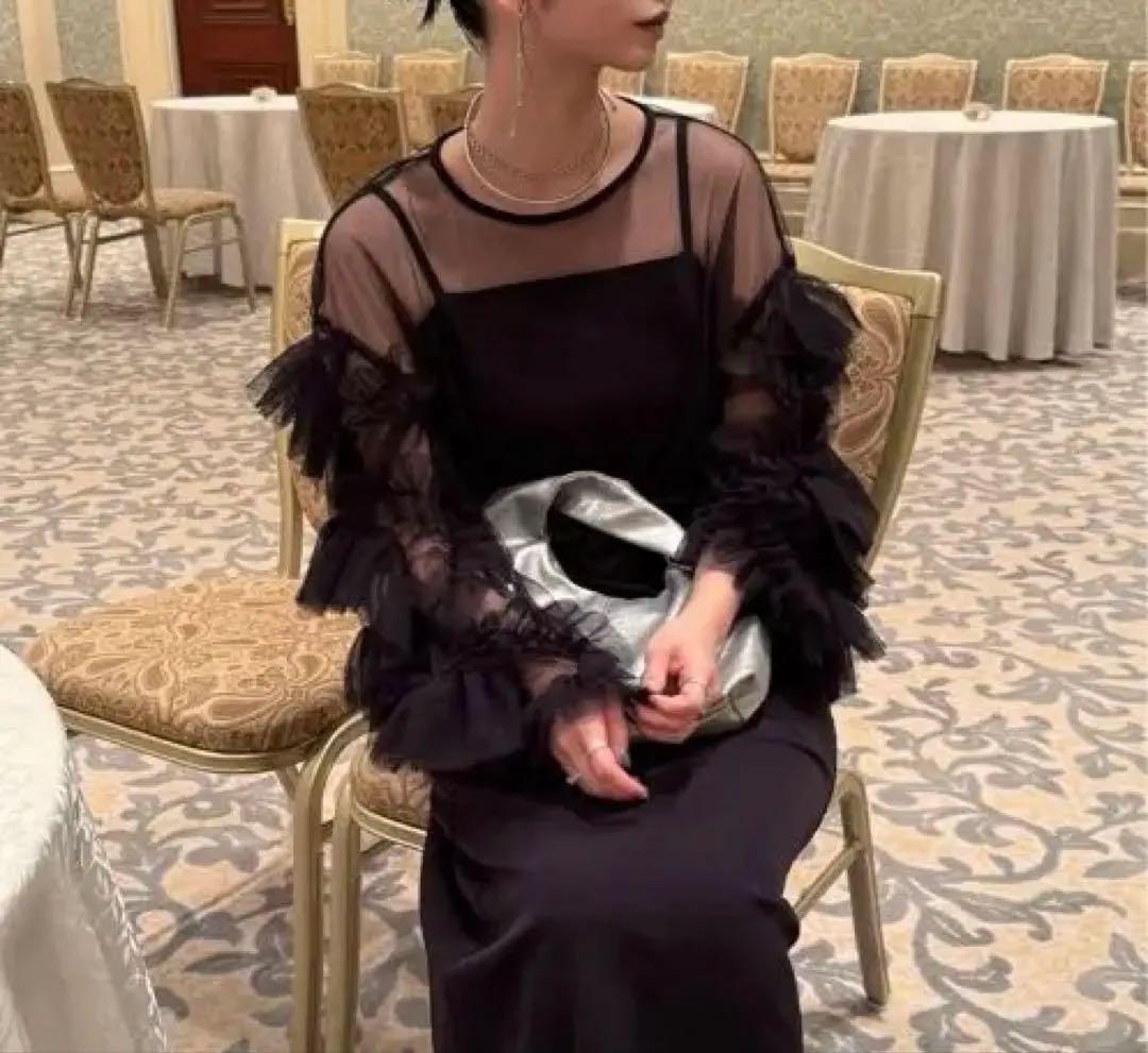 Elegant volume sleeves　セットキャミドレス