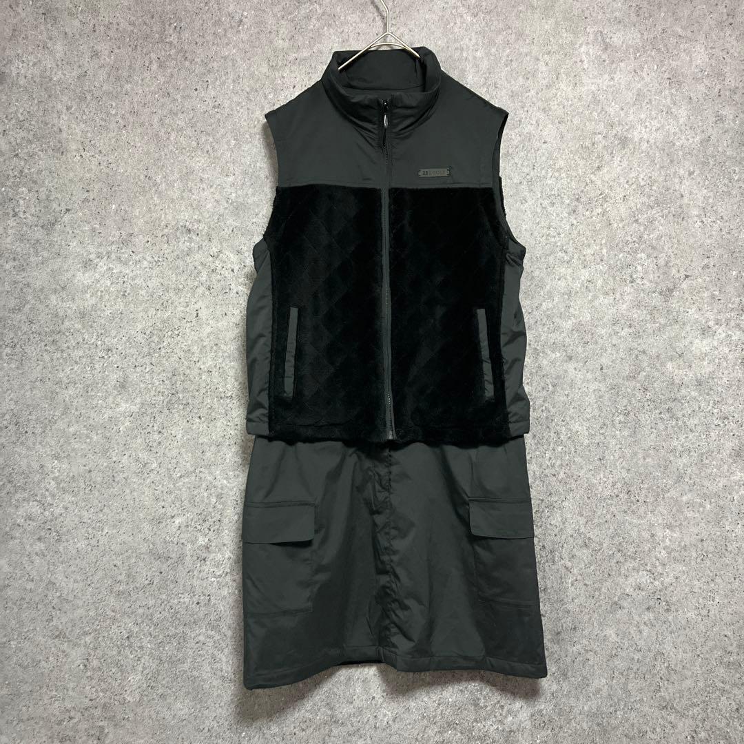 23区GOLF　2WAY ワンピース　ブラック　長袖　黒　丈長め　暖か　ゴルフ