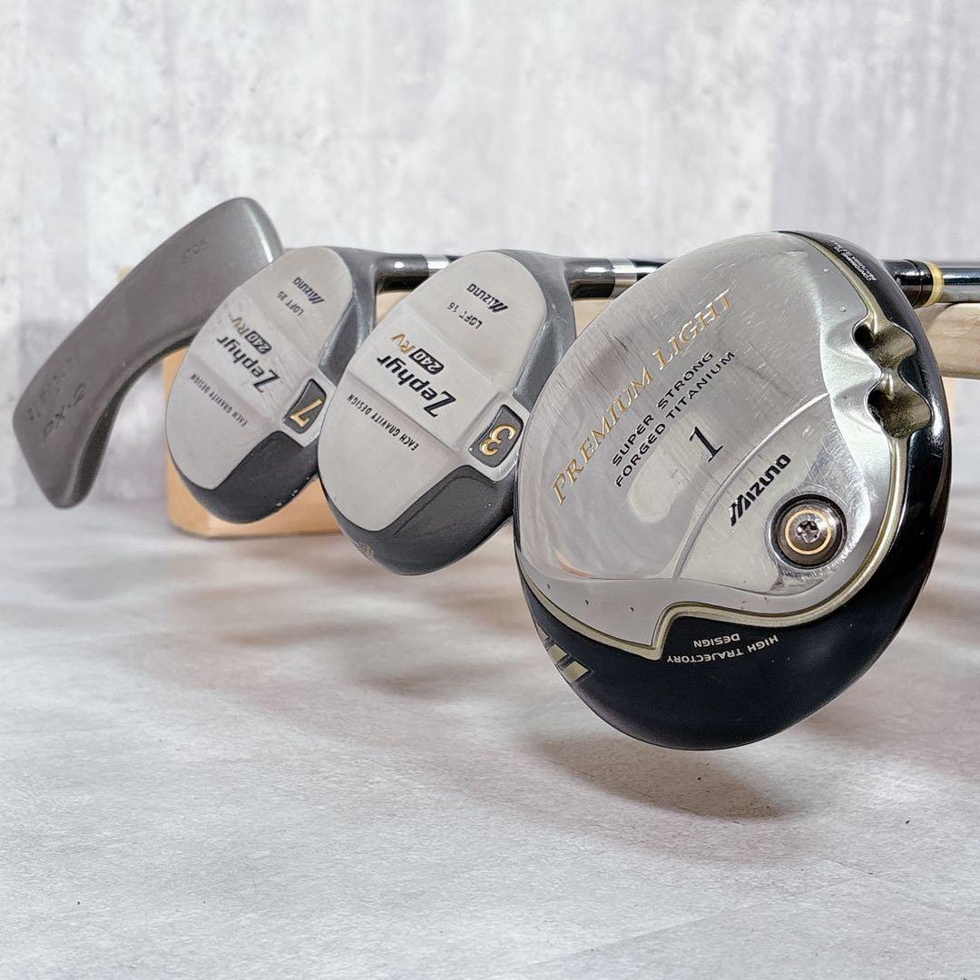 T106 ミズノ ゴルフクラブ メンズ フルセット ゼファー フレックスR 黒